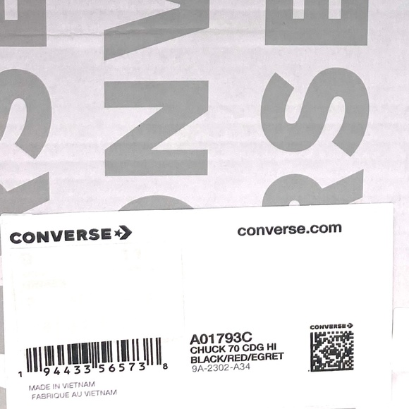 Converse Chuck 70 Comme Garcons PLAY Sneakers Women's Shoes Canvas Black A01793C - Picture 10 of 11